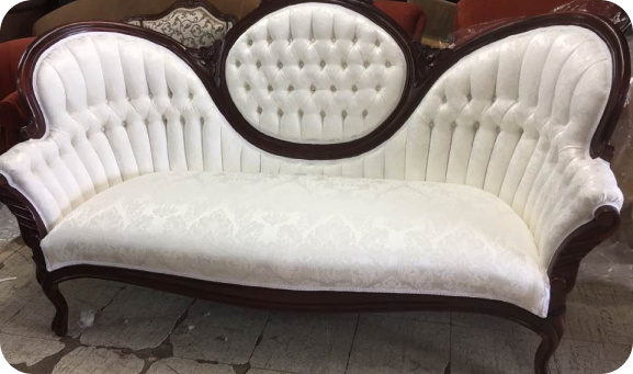Upholstery Tulsa after photo of classic reupholstered sofa